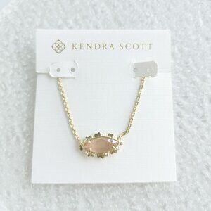 Kendra Scott | Genevieve - Gold Luster Plated Pink Cat's Eye Glass Necklace